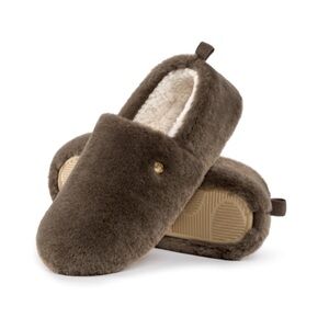 Women's Plush Brown Slippers